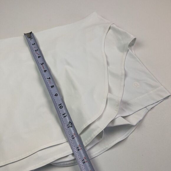 Lululemon Asymmetrical Layered High Rise Skort size 8 White Tennis Pickleball - Picture 9 of 14